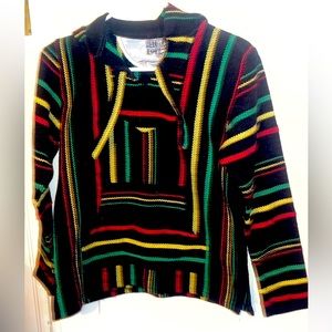 Senor Lopez Hoodie Size S Sweatshirt Mexican Baja Drug Rug Surfer Hippie Rasta